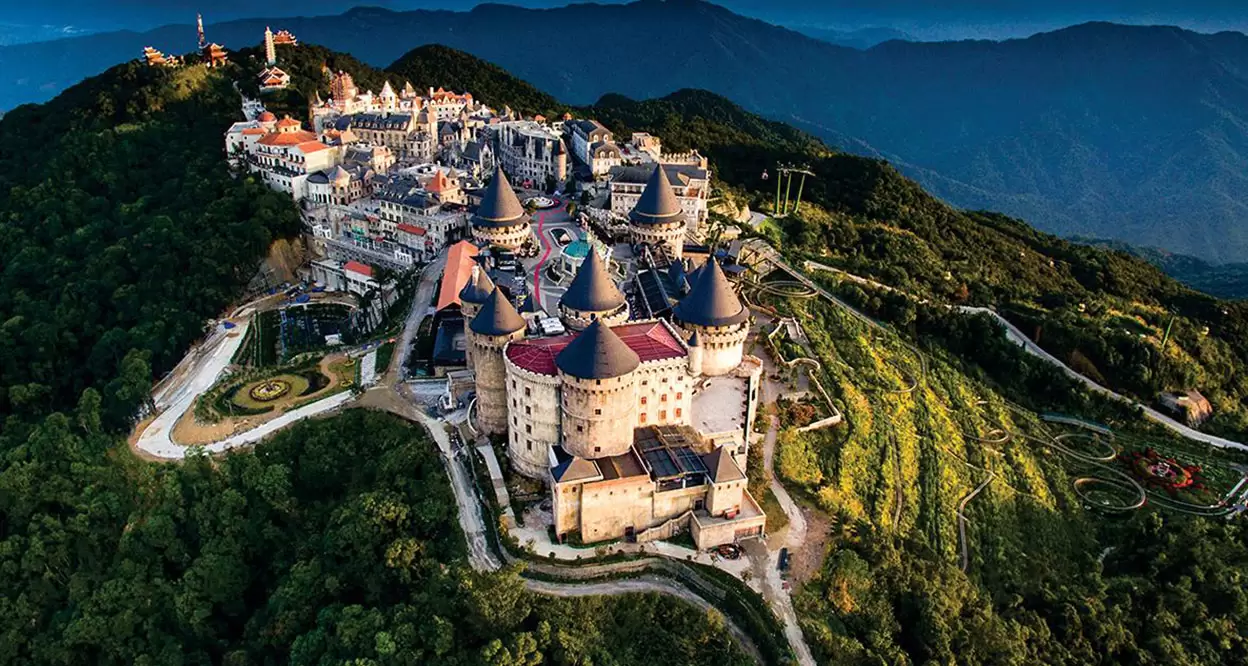 Panoramic view of Ba Na Hills where you can experience 4 seasons in a day