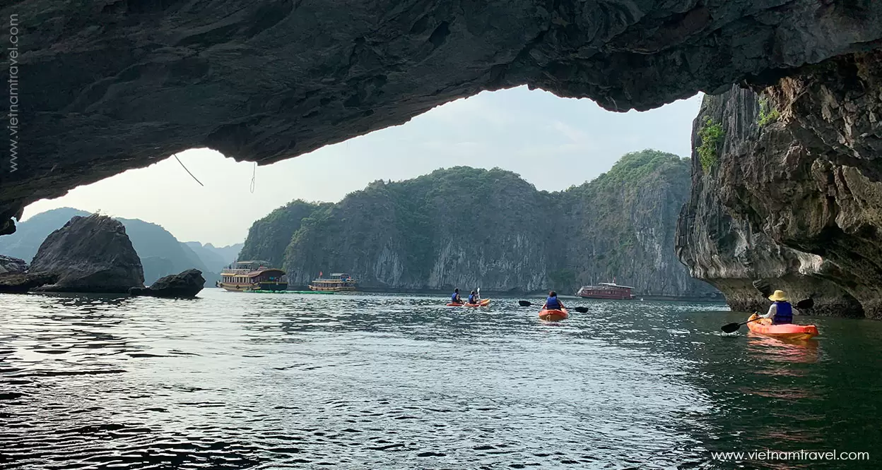 Kayaking on Halong Bay