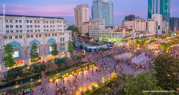 Walking through the most prosperous area in very central of Saigon