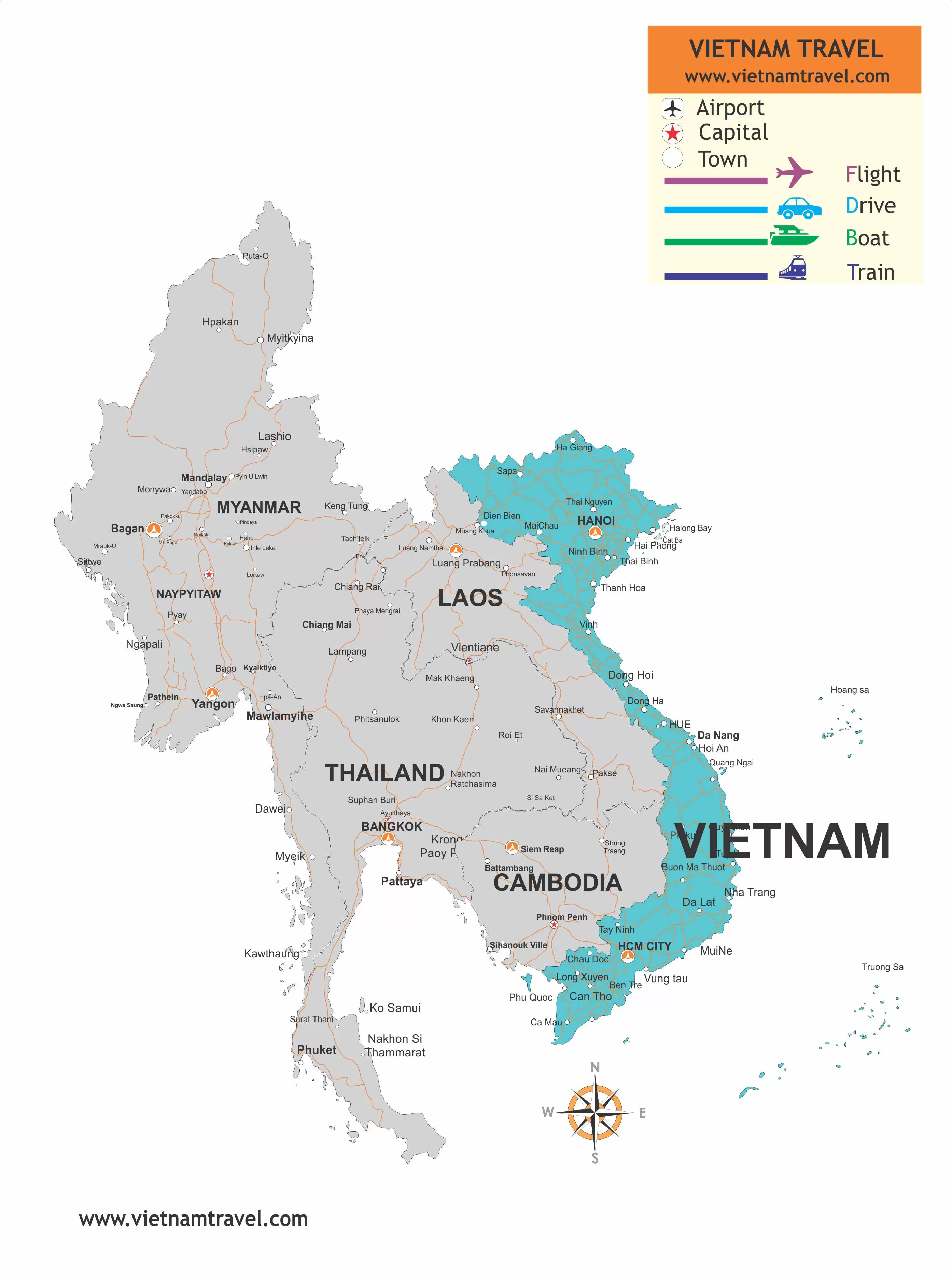 A Travel Map of Vietnam
