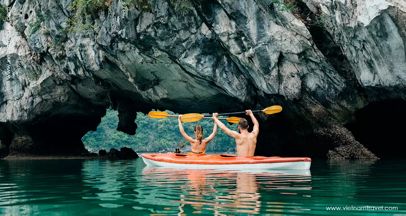 Kayaking on Halong Bay