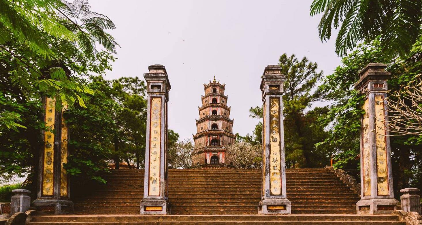 Thien Mu pagoda in the Covid 19 time