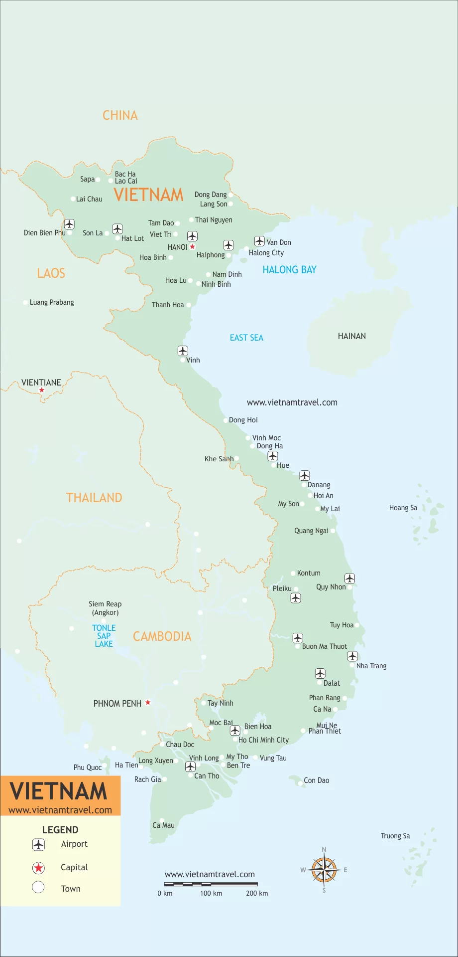 travel vietnam map