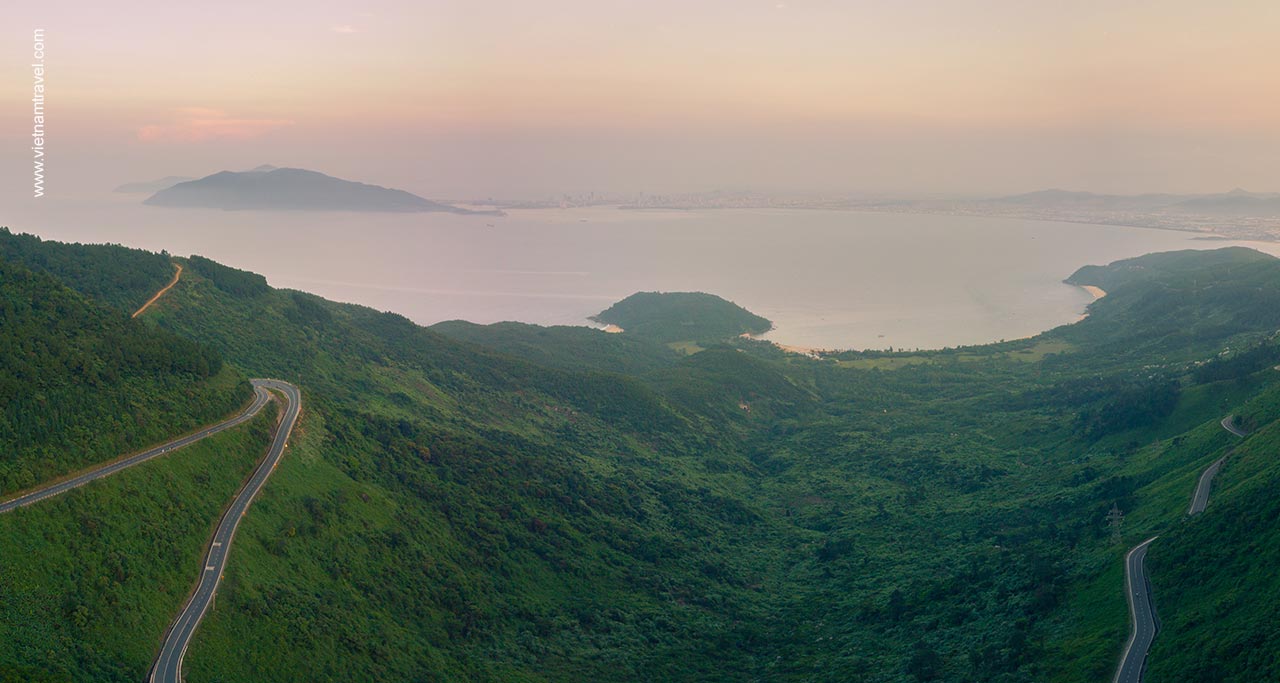 panorama view on Hai Van Pass