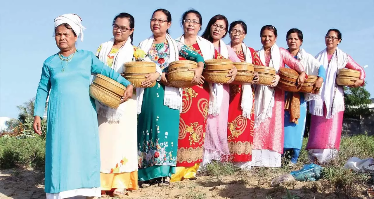 Traditional costumes of Cham ethnic group