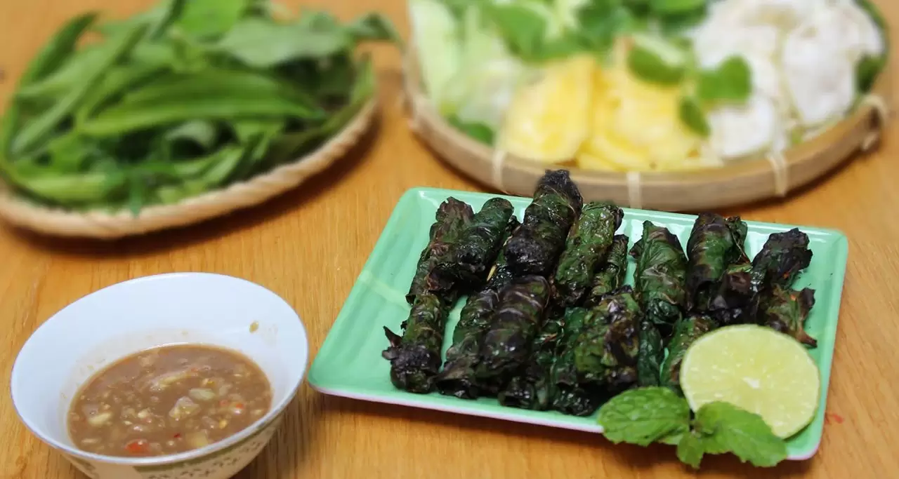 Bo nuong la lot or bo la lot is one of the favorite foods across Vietnam