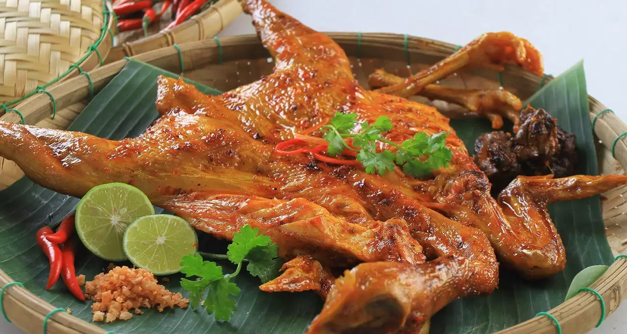 Ga Nuong (grilled chicken) is a popular dish and specialty of some places in Vietnam