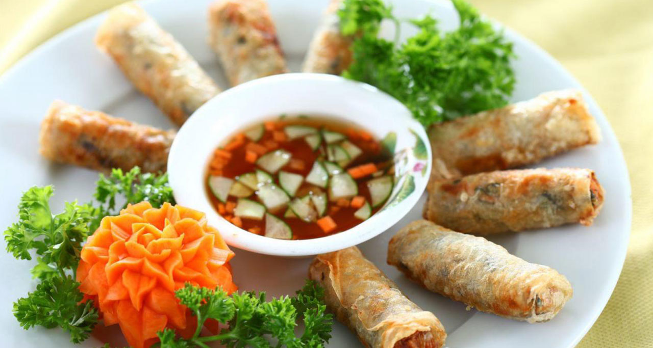 Fried spring roll (called Nem ran in North or cha gio in South) is a popular dish in Vietnam