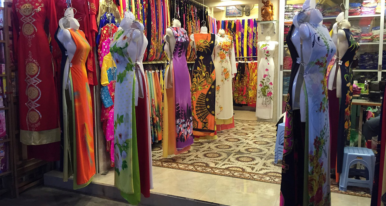 an Ao Dai store in Vietnam