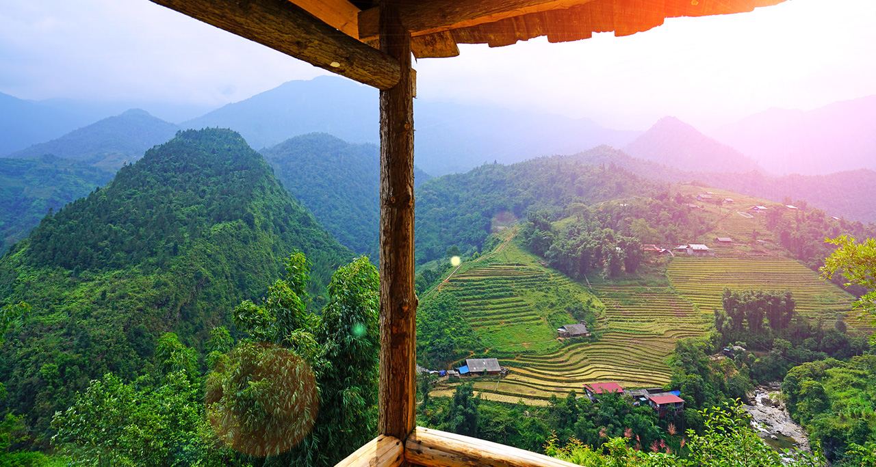 Cat Cat village in green season