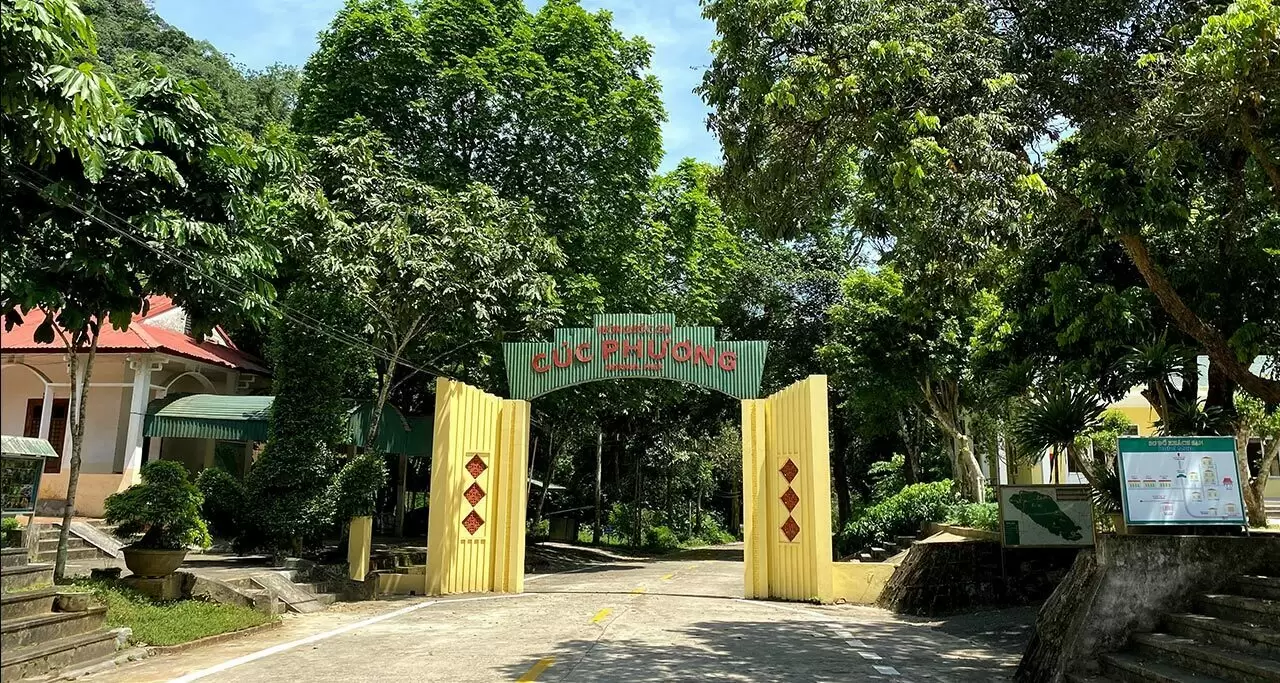 the entrance of Cuc Phuong national park