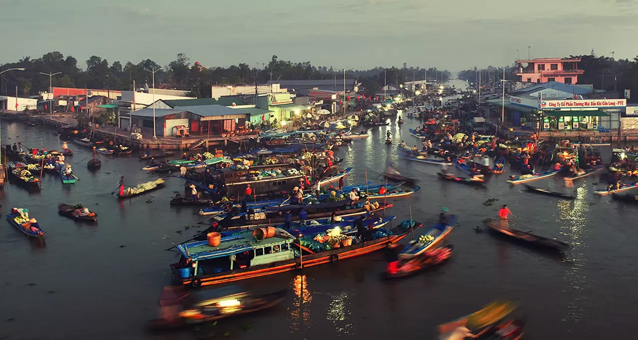 Nga Nam Floating Market - uniqueness of Mekong countryside