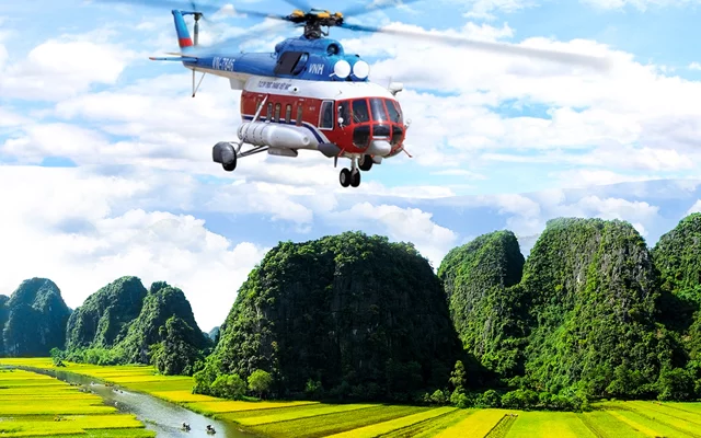 Ninh Binh by helicopter