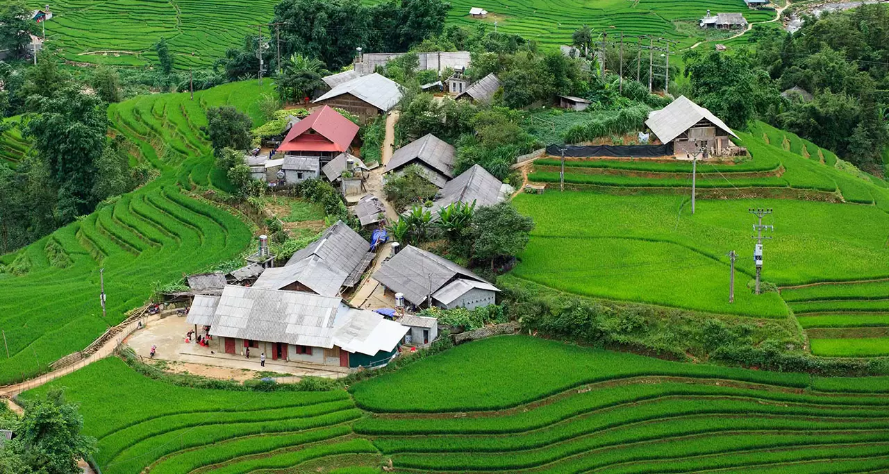 a village in Muong Hoa Valley, Sapa