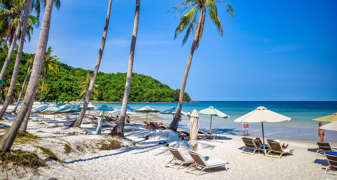 One of many white sandy beaches on Phu Quoc Island