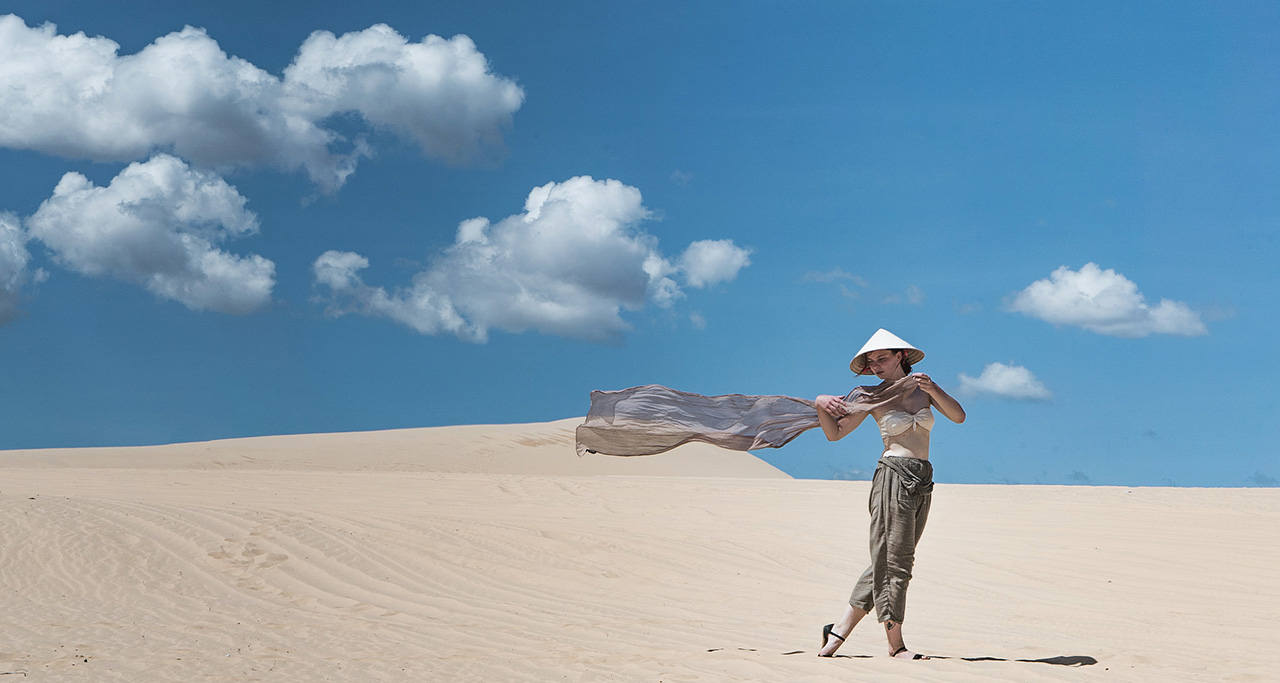 white sand dunes in Mui Ne