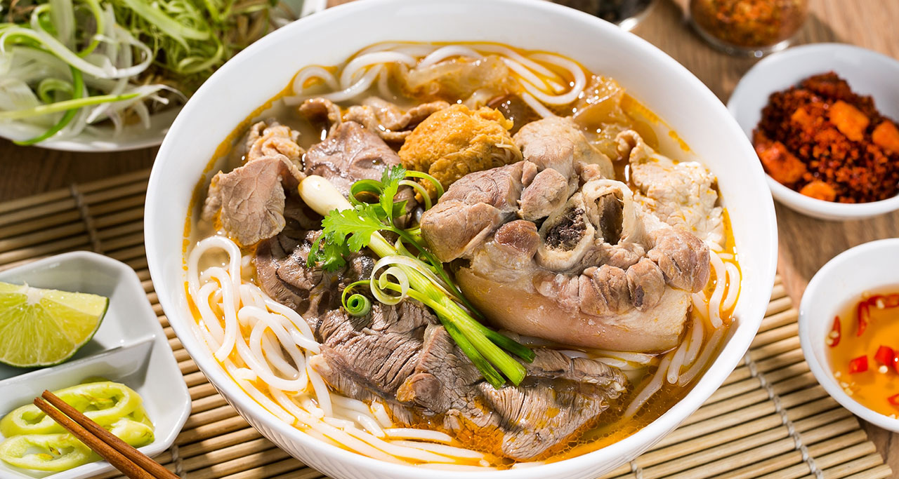 Bun Bo Hue (Spicy Vietnamese Beef Noodle Soup)