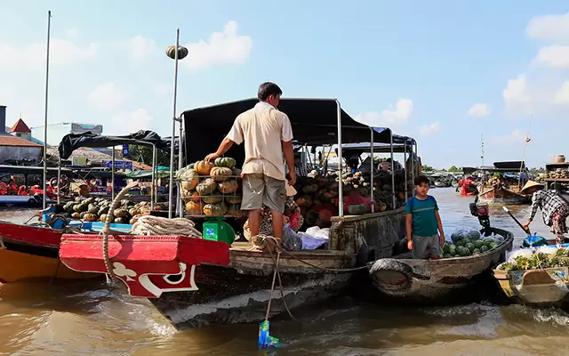 Cai Rang floating market in Vietnam