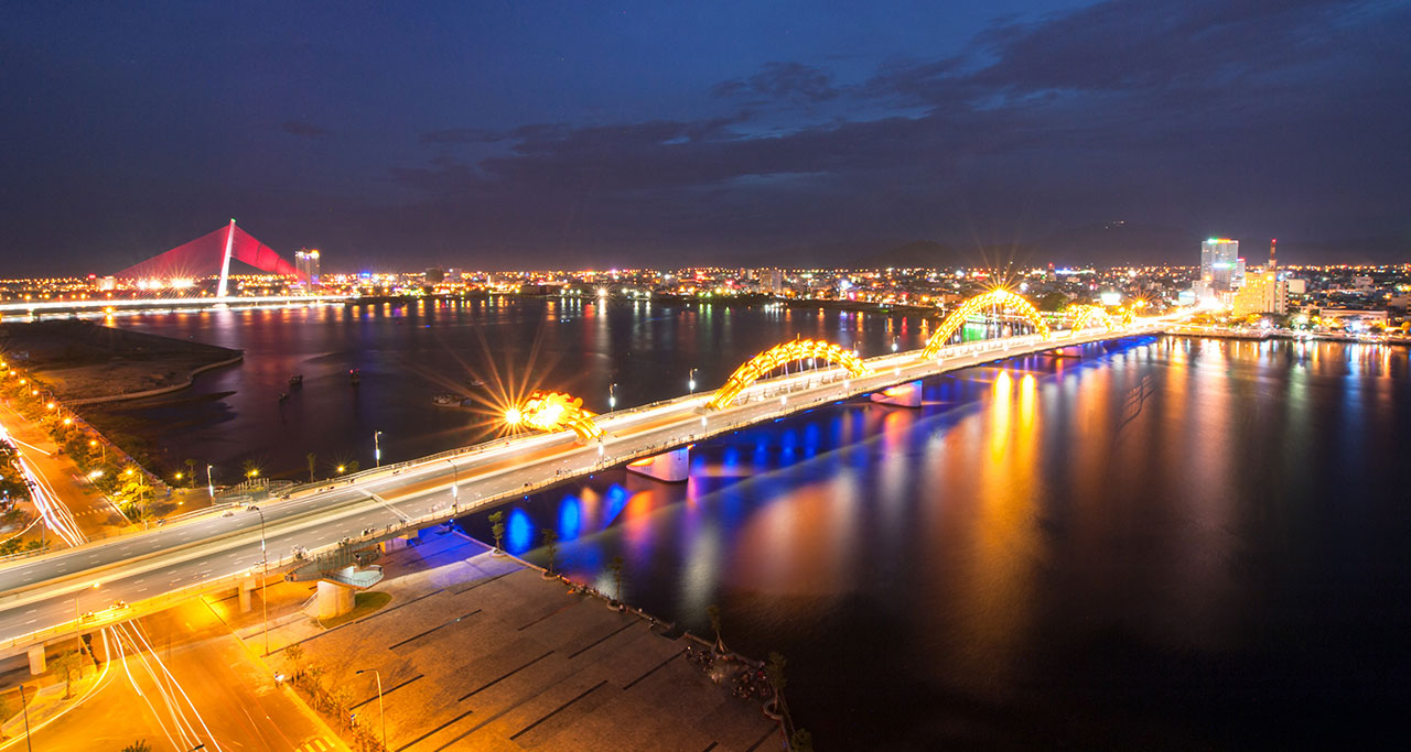 dragon bridge in Da Nang, Vietnam