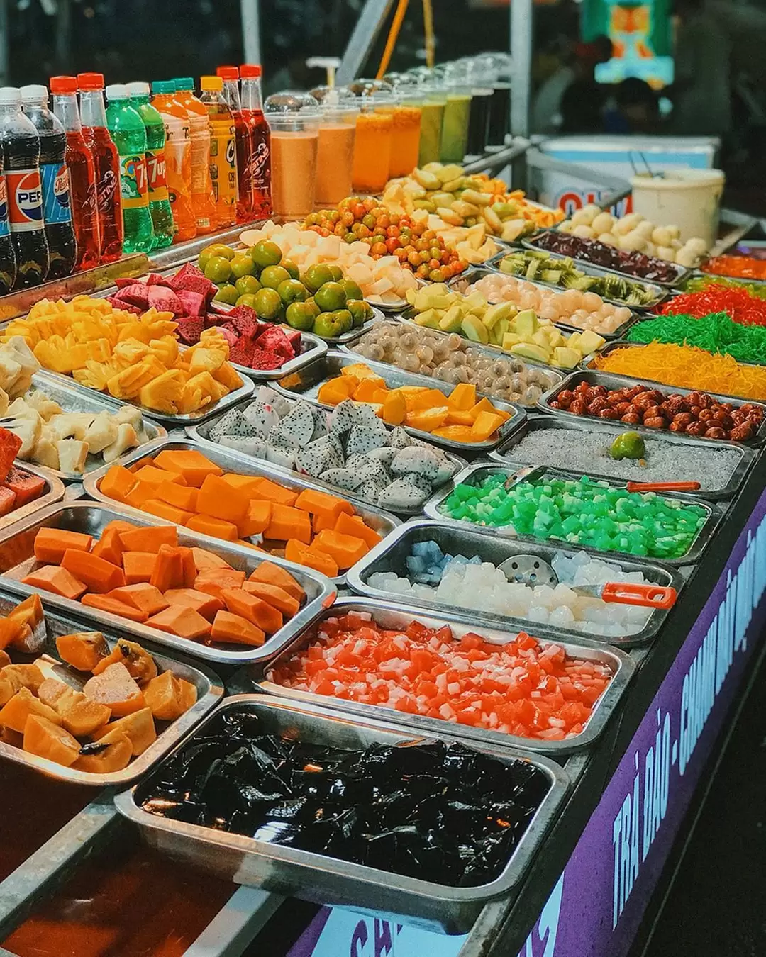 Tropical fruits at the market