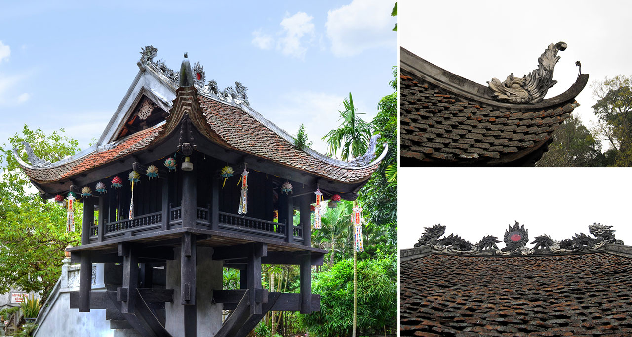 Architecture style of One Pillar Pagoda’s roof