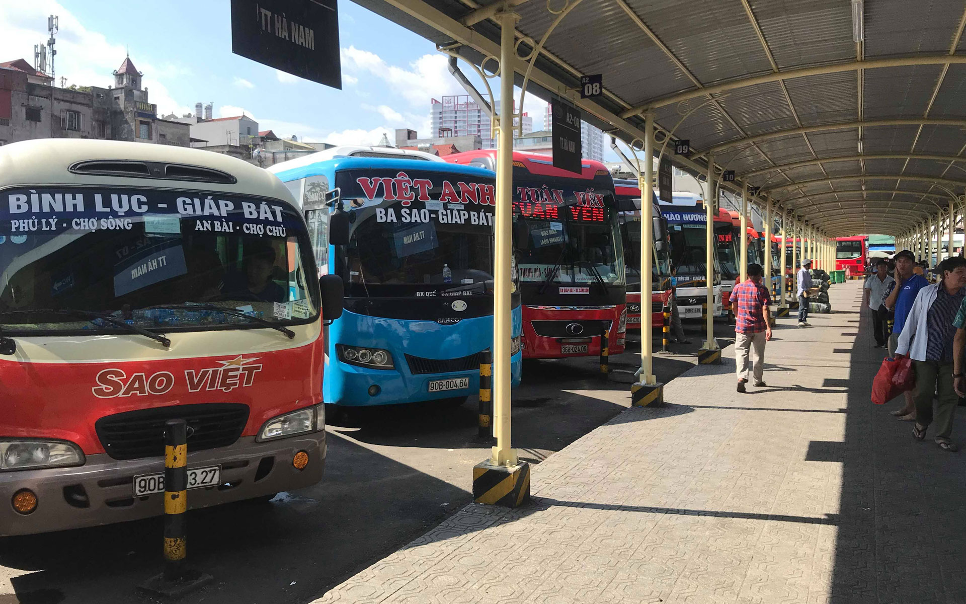 public bus station in Vietnam