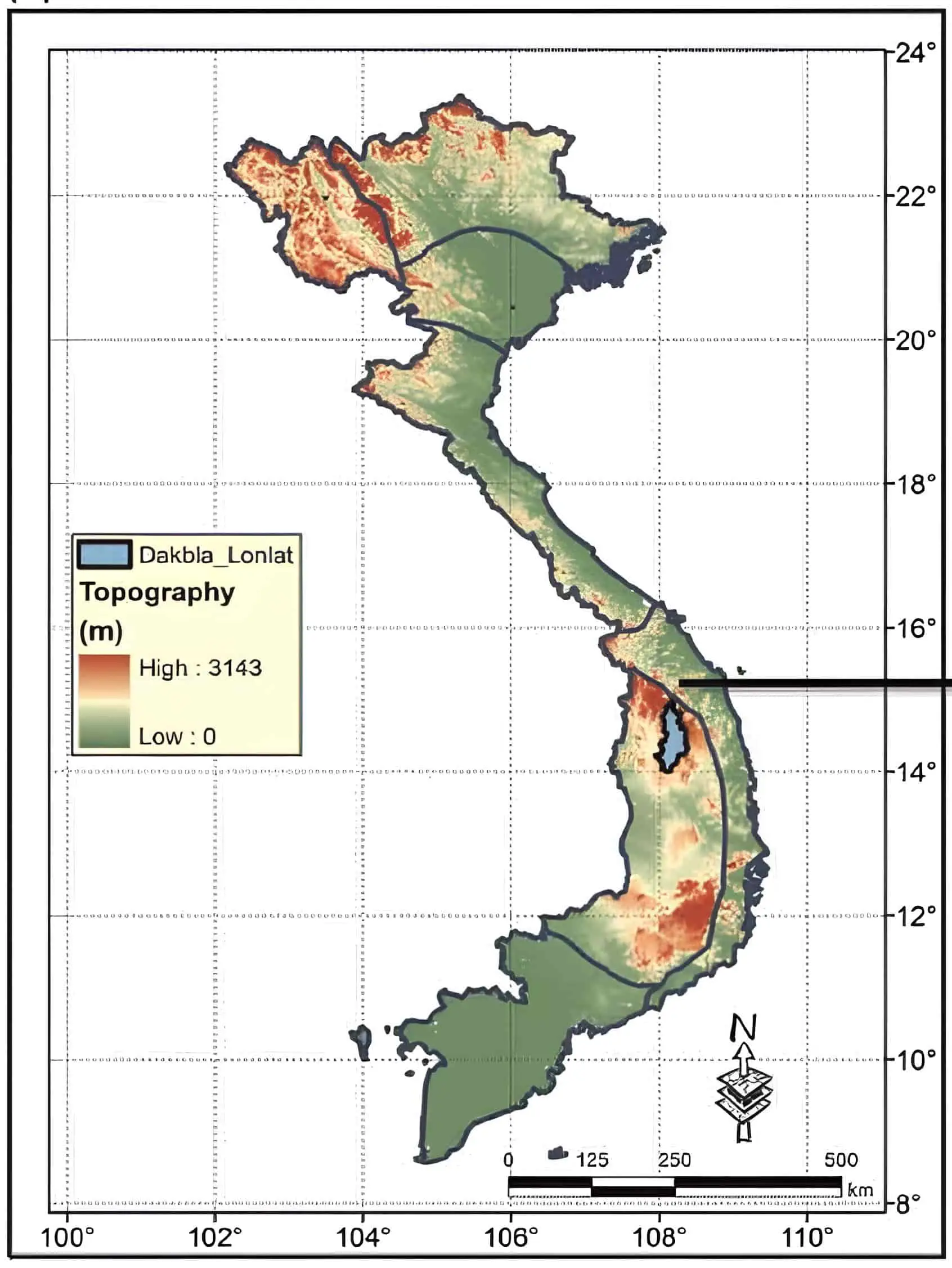 A map of Vietnam showing the climate zones and average temperatures in September
