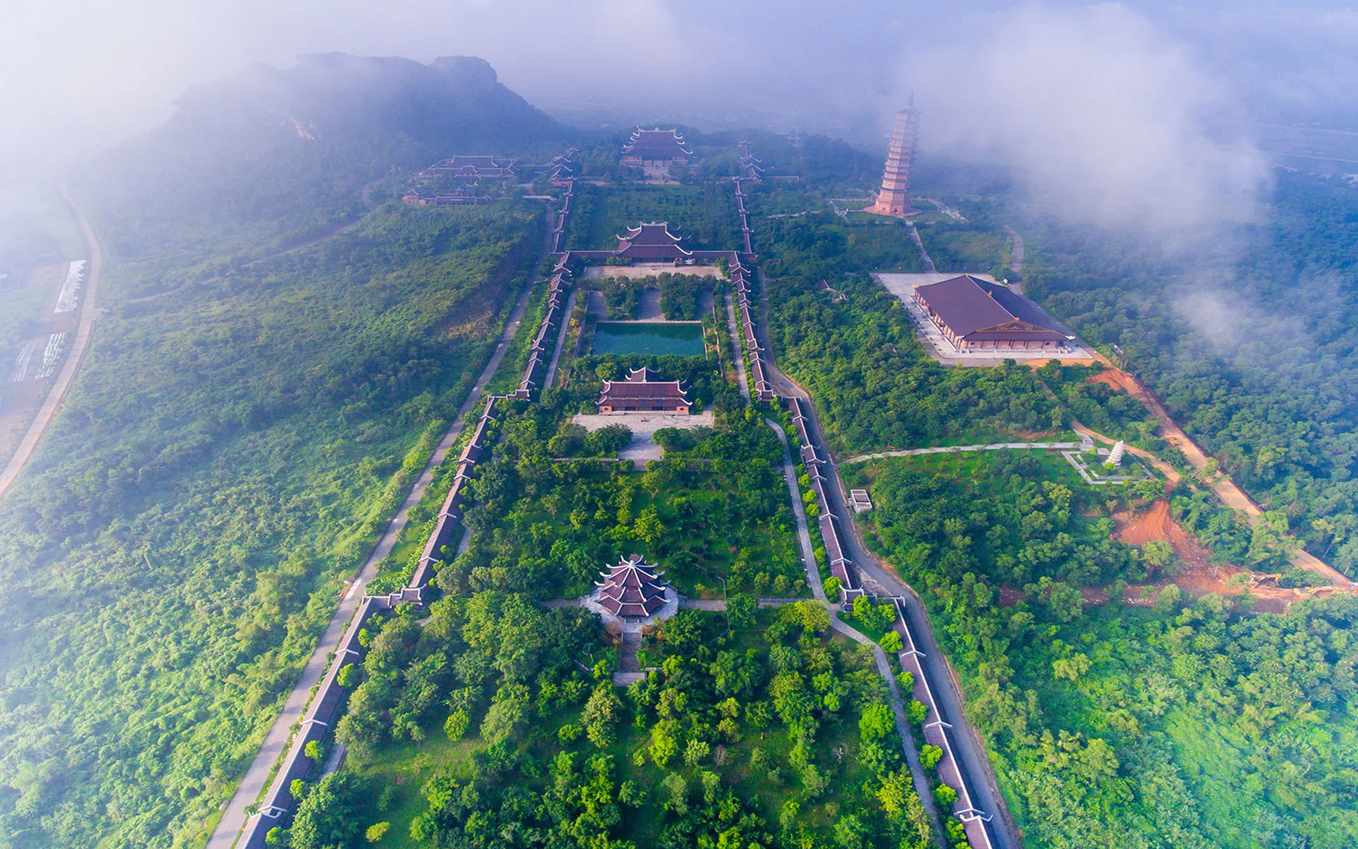 Bai Dinh Pagoda from above