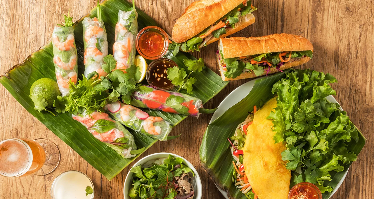 Fresh spring rolls is one of the most healthy dishes with low fat and calories 