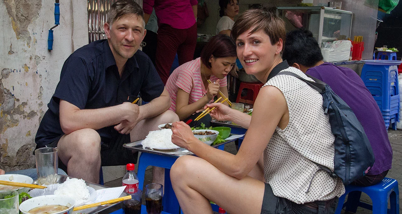 Bun Cha on Hanoi Street Food