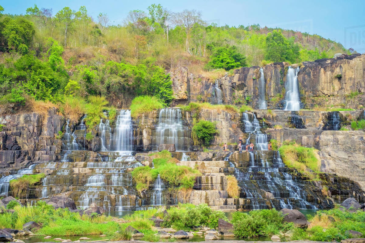 A scenic view of Pongour Falls in Lam Dong