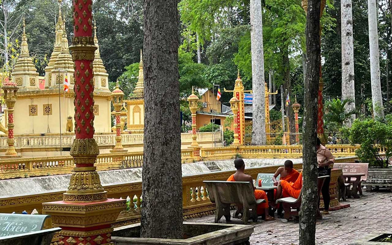 A view of the Ang Pagoda in Tra Vinh