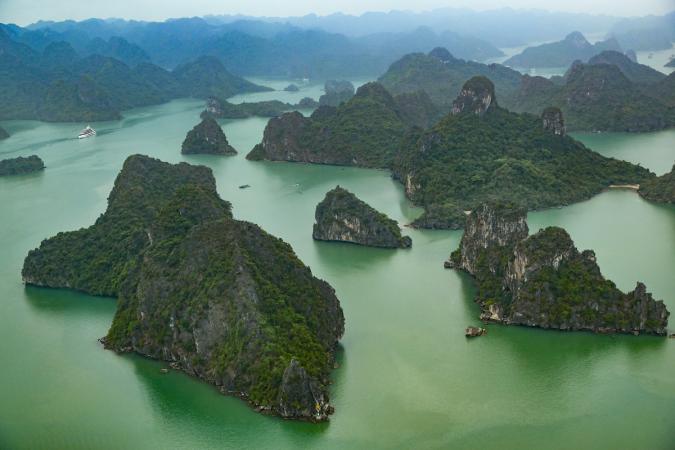 halong bay from above